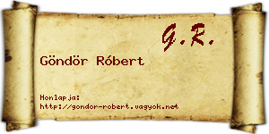Göndör Róbert névjegykártya