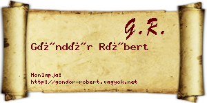 Göndör Róbert névjegykártya